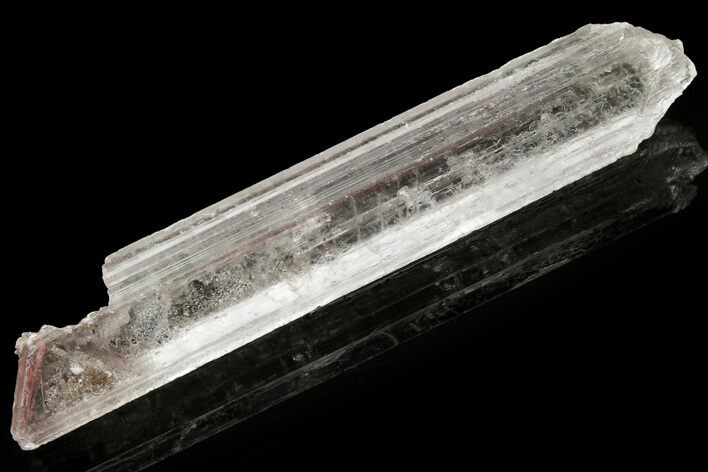 Water-Clear, Selenite Crystal with Hematite Phantoms - China #226091